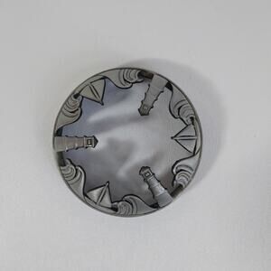 YANKEE CANDLE ILLUMA LID SAILBOATS BOAT WAVES Lighthouse‎ OCEAN